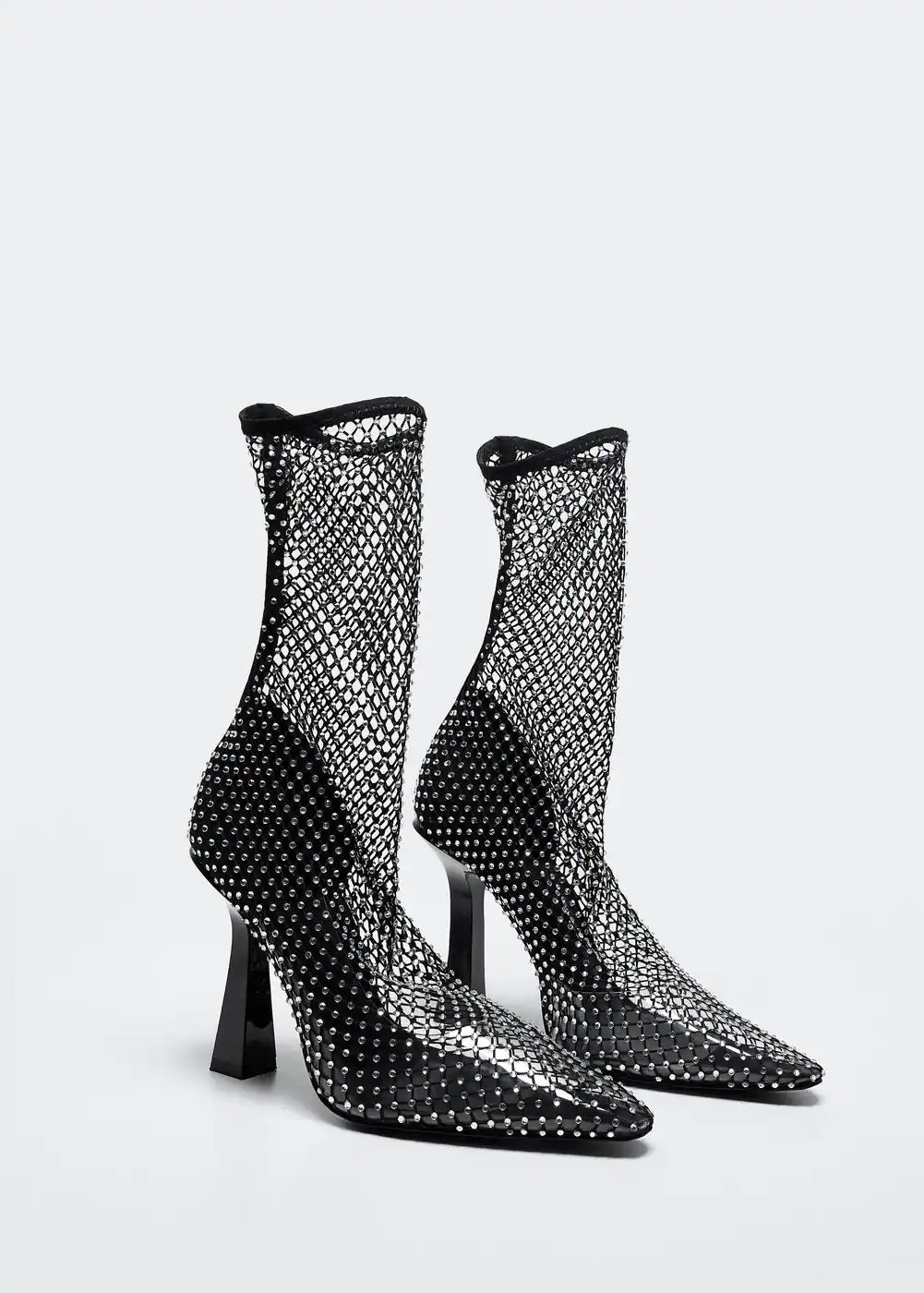 Mesh heel ankle boots -  Women | Mango USA | MANGO (US)