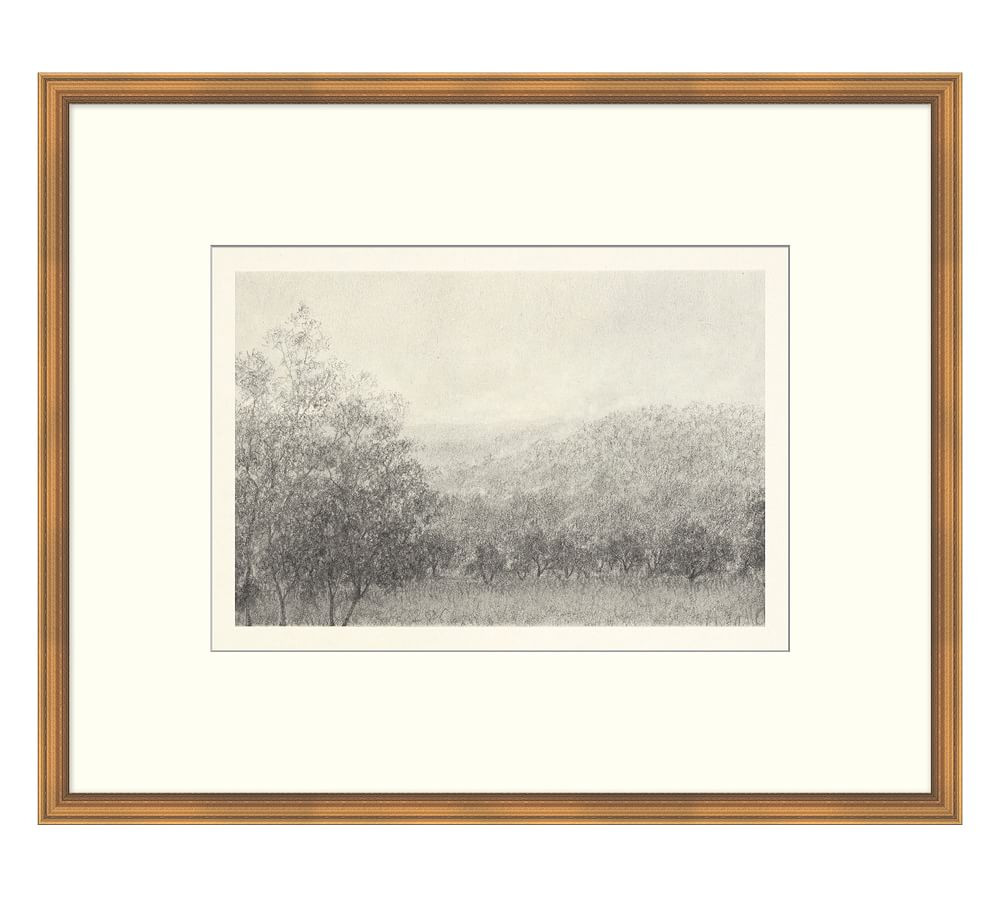 Charcoal IV Forrest & Hills Framed Paper with Mat by Aileen Fitzgerald | Pottery Barn (US)