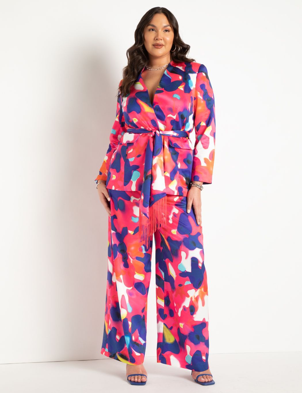 Printed Wide Leg Pant | Eloquii