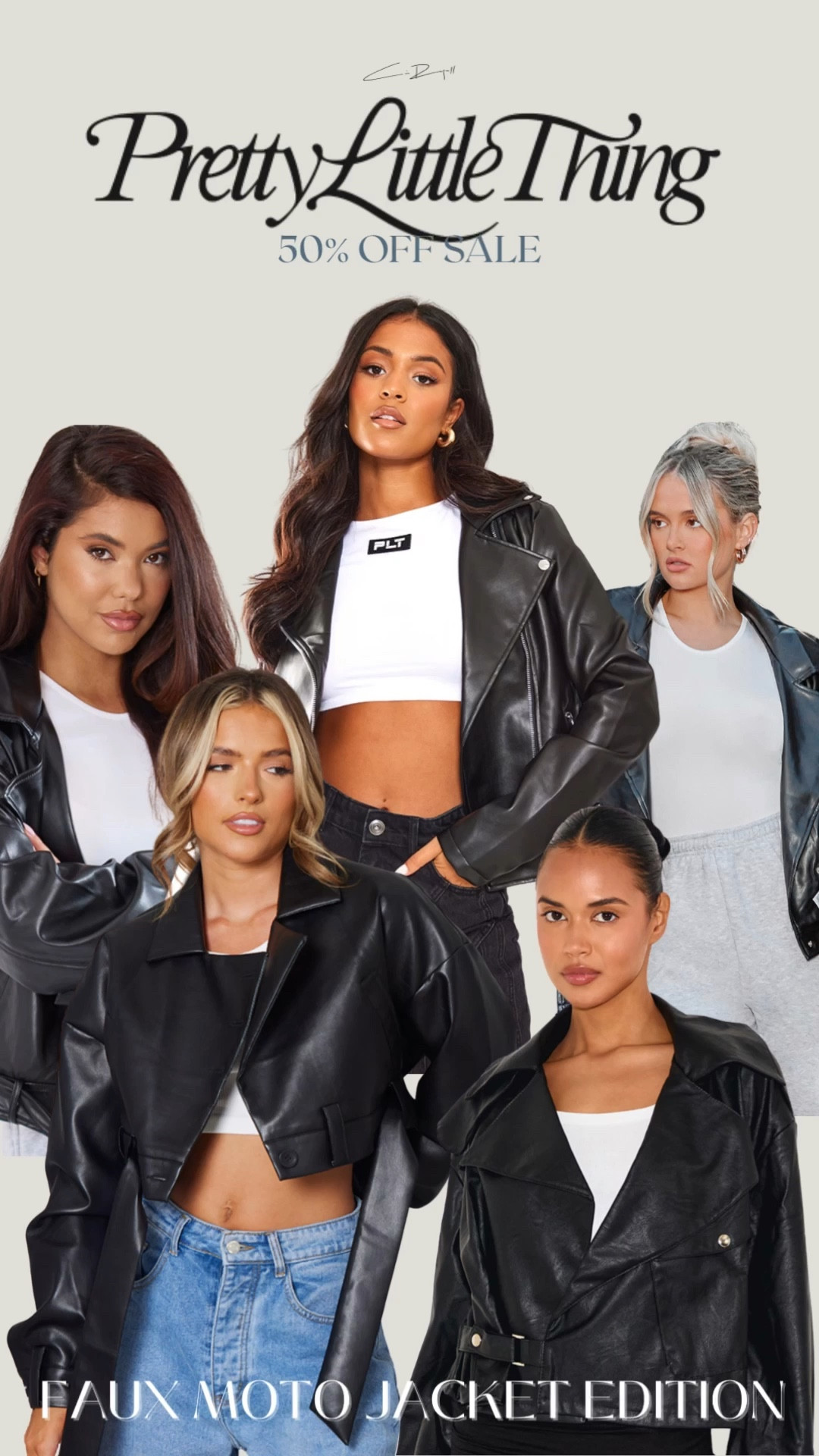 Cool spring nights always need a cute moto jacket to keep the outfit cute!!!! Run & shop now girl! 

Faux Leather Jacket 
pretty little thing 
Womens fashion 
Womens style 
Leather Jacket Outfit 
Moto Jacket Style 
Sale Alert 
On Sale 
Outfit Inspo 
Clearance 
Spring Dress Accessories 

#LTKStyleTip #LTKGiftGuide #LTKSaleAlert