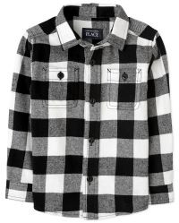 Baby And Toddler Boys Matching Family Long Sleeve Buffalo Plaid Flannel Button Down Shirt | The Children's Place
