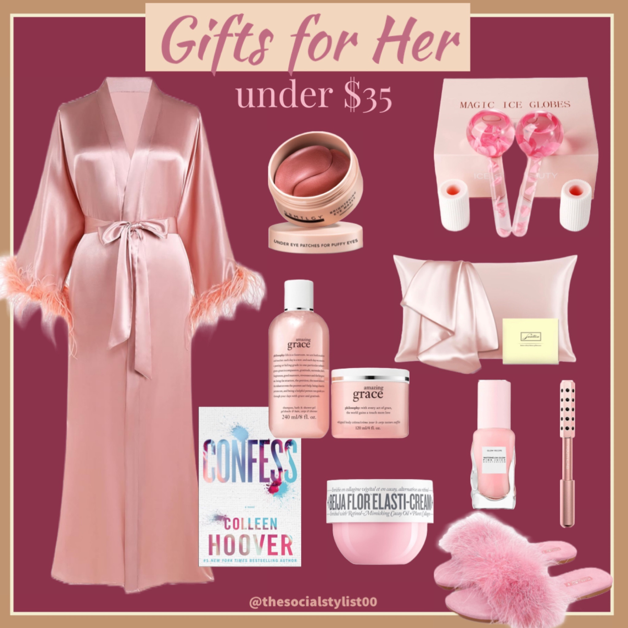 Gifts for Her, under $35 

Christmas gifts, gift ideas, gifts for her, gifts for mom, gifts for wife, gifts for daughter, gifts for sister, gifts for girlfriend, pink, self care gifts, affordable gifts 

#LTKCyberWeek #LTKGiftGuide #LTKHoliday