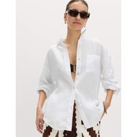 M&S Pure Linen Relaxed Shirt White | Marks & Spencer (UK)