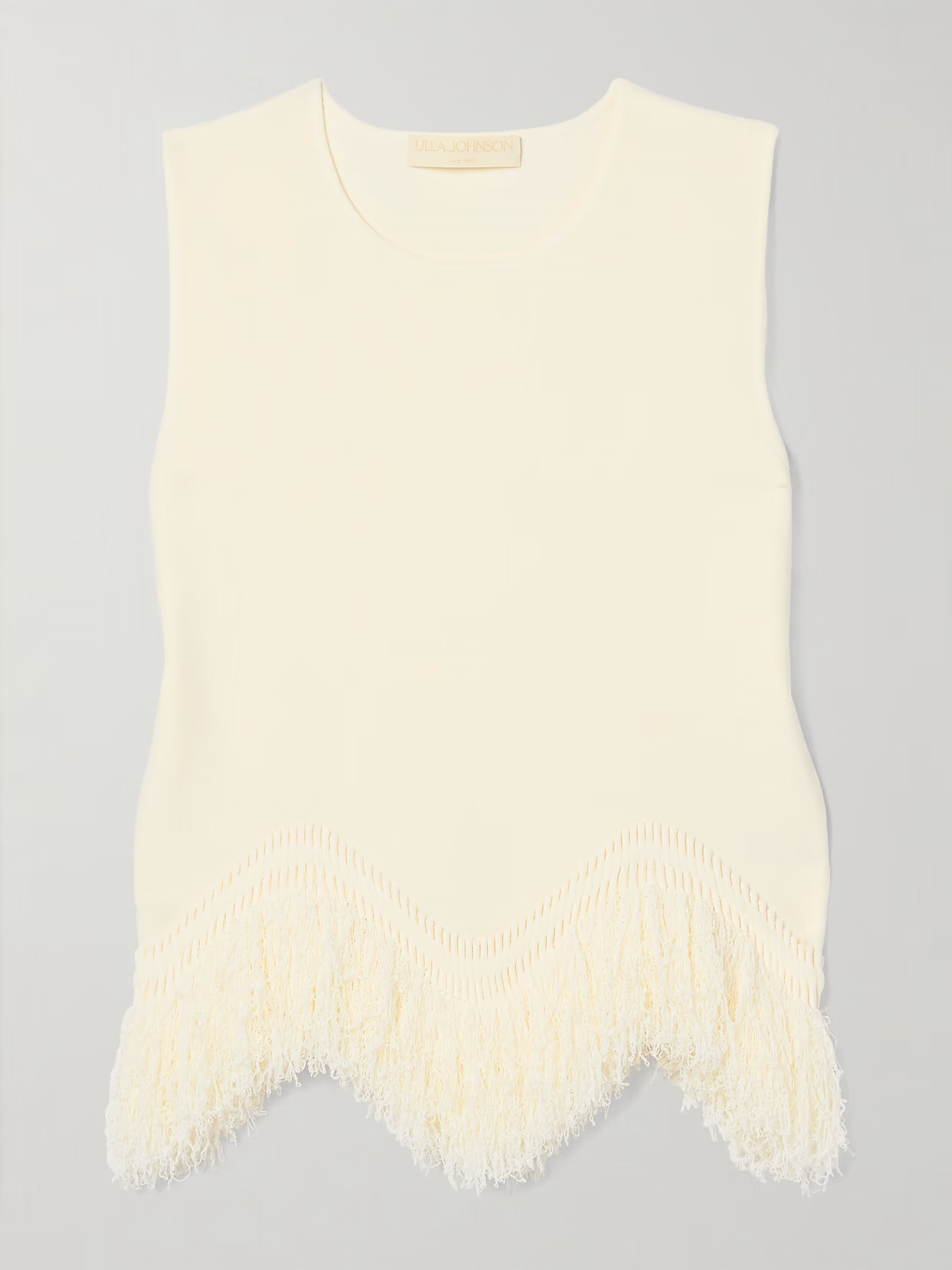 Ulla Johnson - Koa Fringed Knitted Top - White | NET-A-PORTER (US)