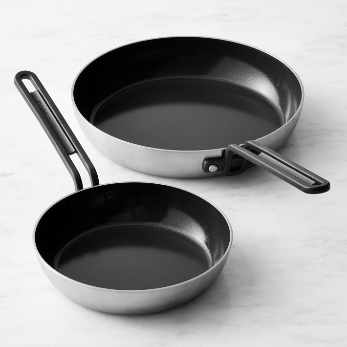 GreenPan™ Stanley Tucci™ Stainless-Steel Ceramic Nonstick Fry Pan Set of 2 | Williams-Sonoma