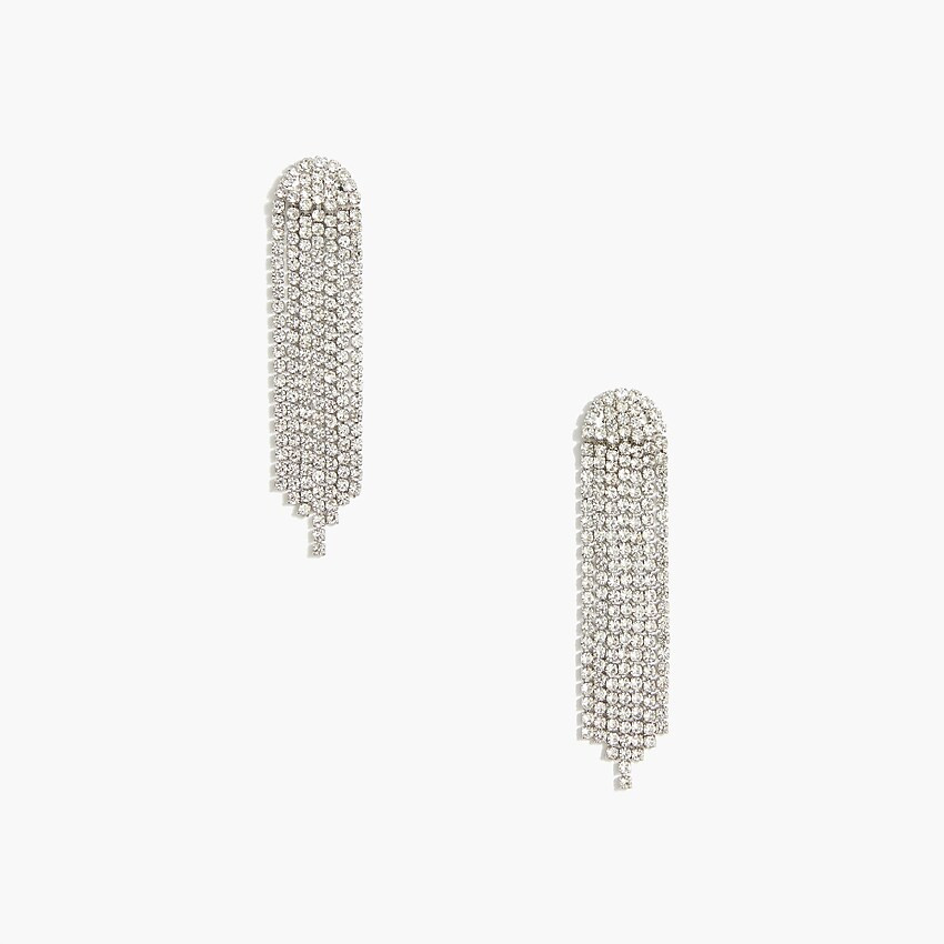 Crystal waterfall drop earrings | J.Crew Factory