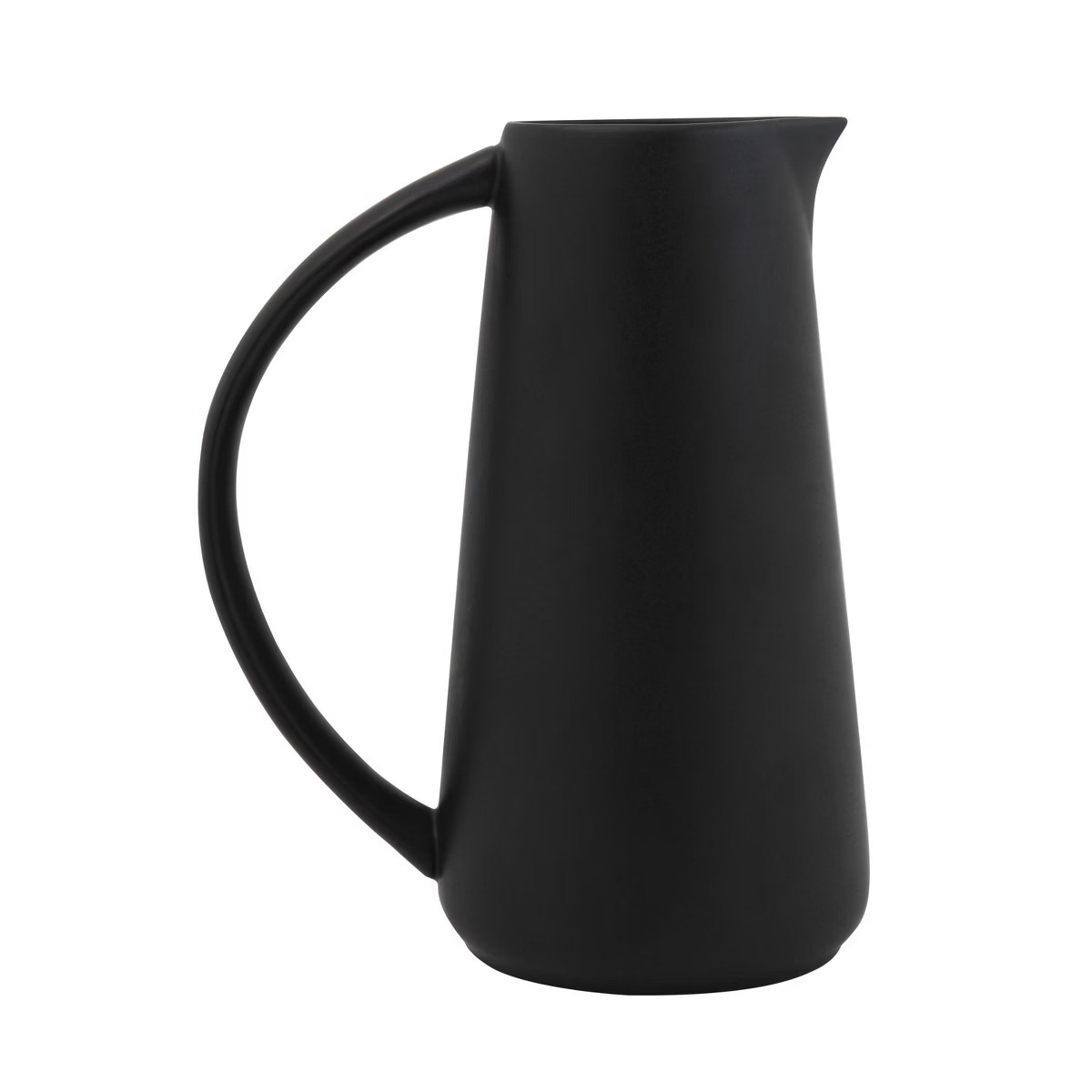 9" x 5" Stoneware Pitcher Black - Storied Home: Decorative Ceramic, Dishwasher-Safe, for Cold Dri... | Target