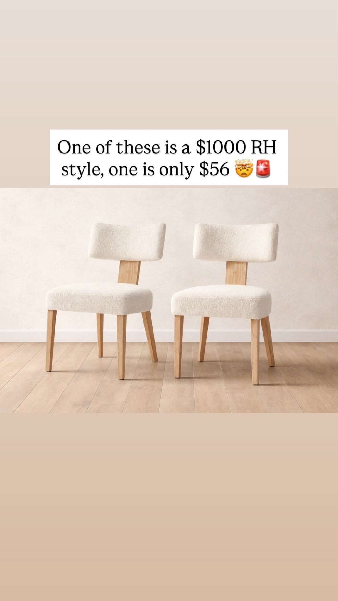 $56 dining chair sale?! OMG! 🚨🤯🏃‍♀️

Rh inspired 

#LTKSaleAlert #LTKHome