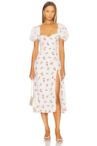 Bardot Gillian Midi Dress in Summer White Floral from Revolve.com | Revolve Clothing (Global)