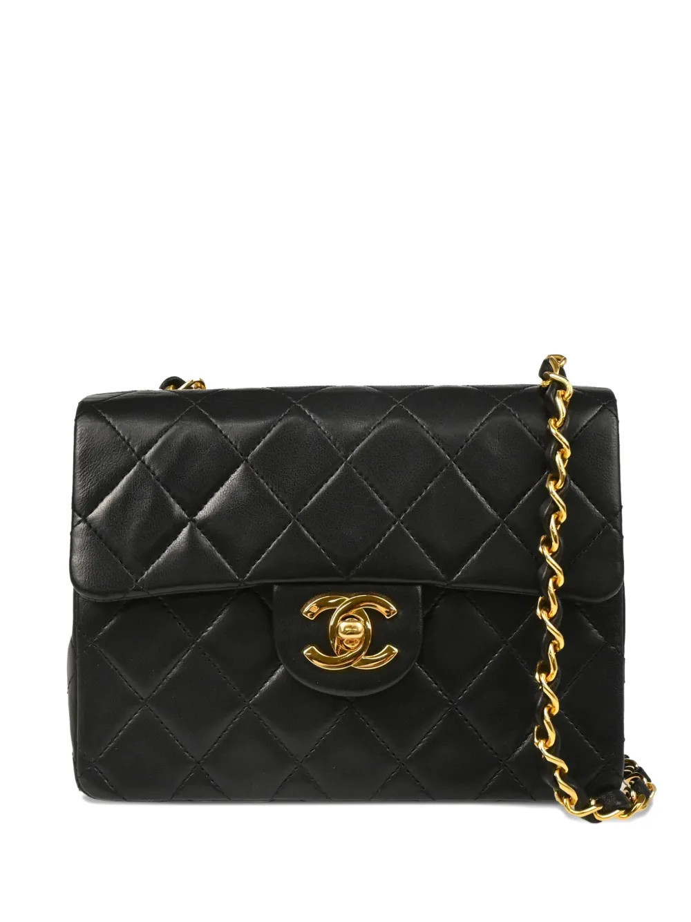 CHANEL Pre-Owned 1985-1990 mini Classic Square Flap bag - Black | Farfetch Global