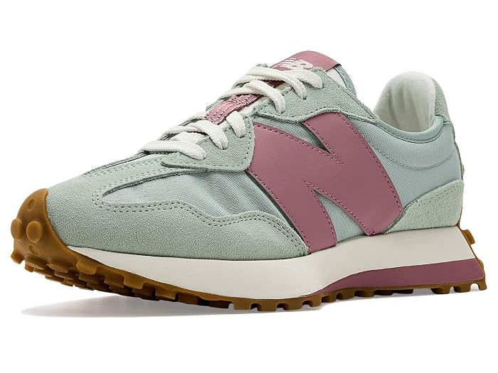 New Balance Classics 327 Women's Shoes Timberwolf/Sea Salt/Light Chrome Blue : 12 B - Medium, Leather/Suede | Zappos.com