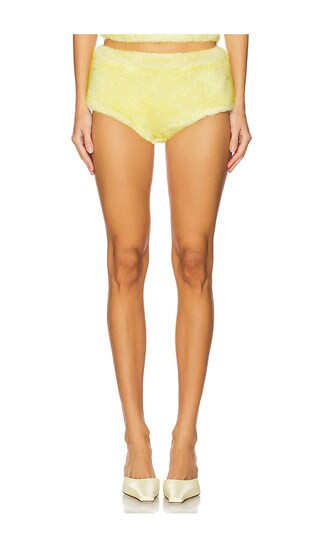 CULTNAKED Micro Faux Fur Shorts in Yellow. - size XXL | Revolve Clothing (Global)