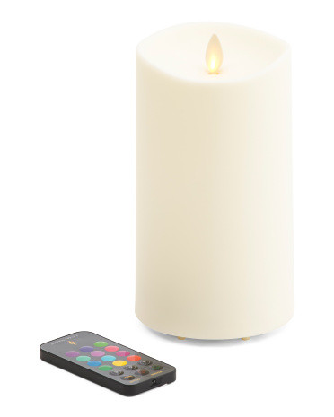 3x7 Melted Matte Plastic Moving Flame Remote Led Candle | Pillows & Decor | Marshalls | Marshalls