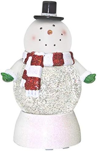 Snowman Swirl Glitter Dome Belly LED 7.5 Inch Decorative Tabletop Snow Globe | Amazon (US)