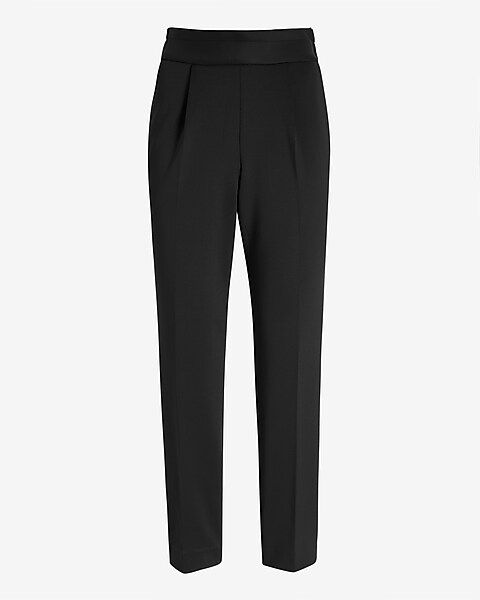 High Waisted Supersoft Double Knit Pull-On Ankle Pant | Express