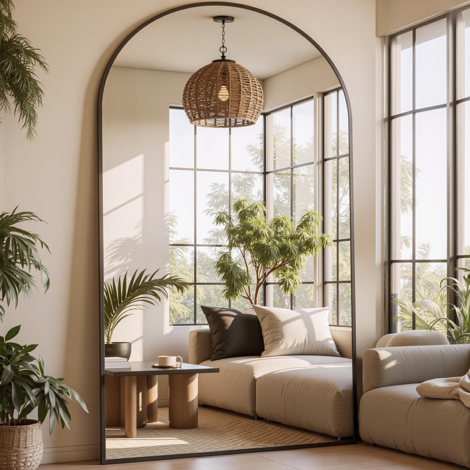 Full Length Mirror, 81"x41" Arched Full Body Mirror, Oversized Floor Mirrors, Leaning Free Standi... | Amazon (US)