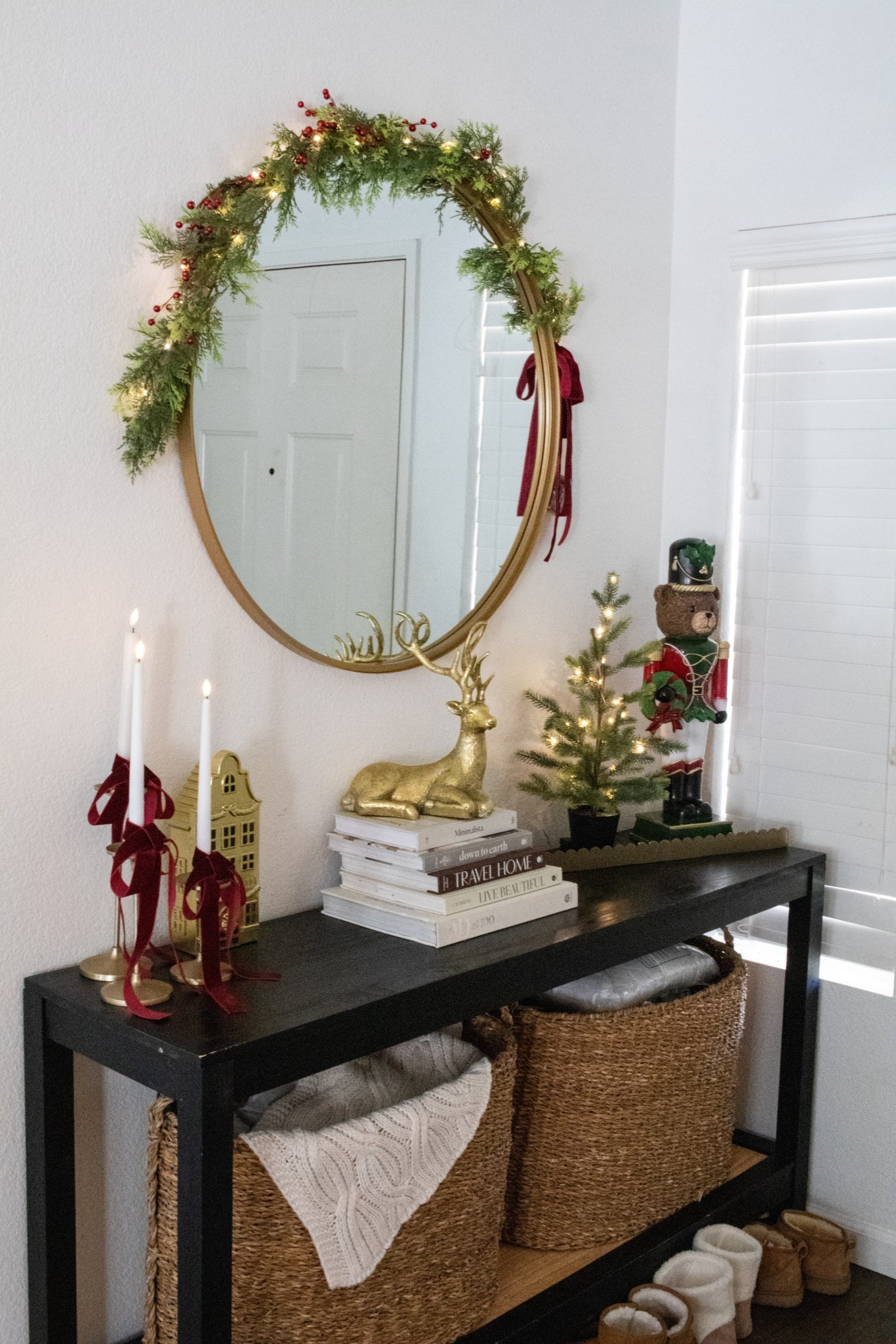 entryway classic with dark red Christmas Decor

#LTKHoliday #LTKSaleAlert #LTKHome
