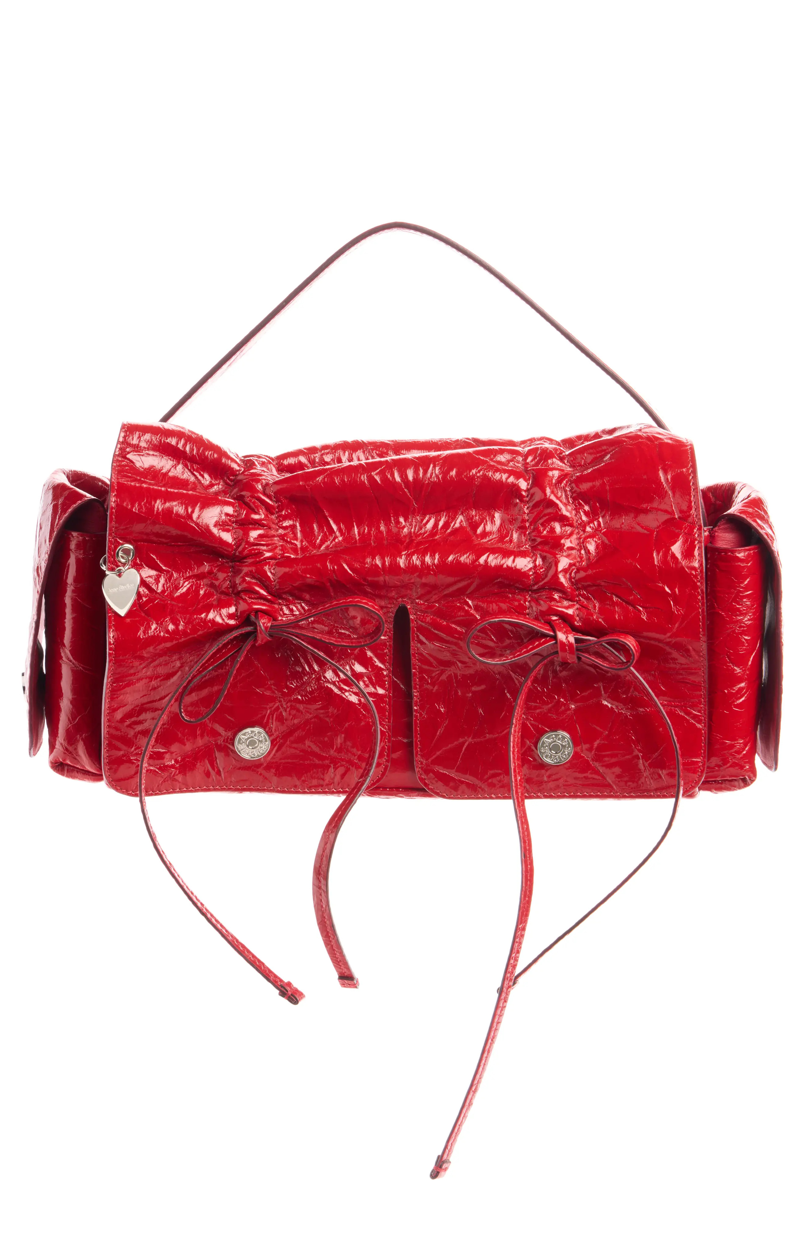 Multipocket Crinkle Patent Leather Top Handle Bag (Women) | Nordstrom | Nordstrom