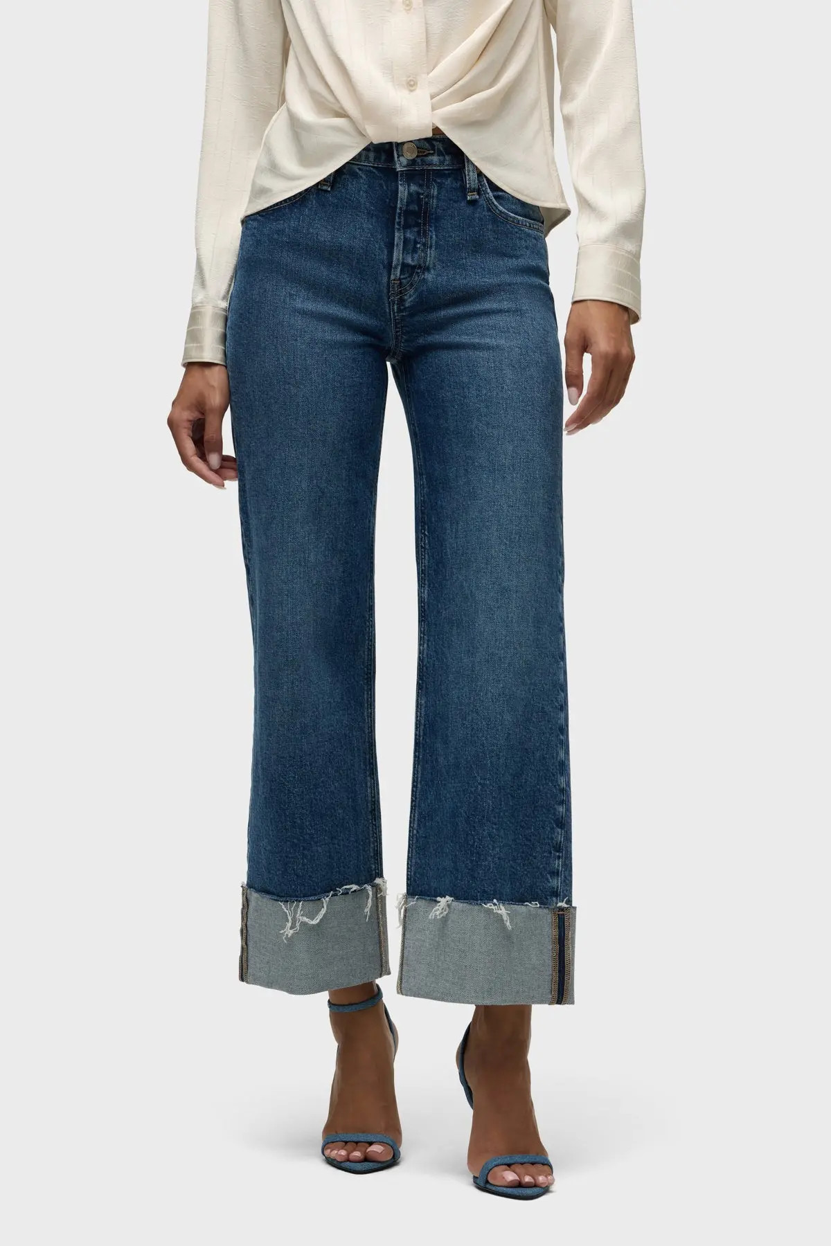 Hudson Jeans Rosie High-Rise Wide Leg Jean w/ Cuff (Women) | Nordstrom | Nordstrom