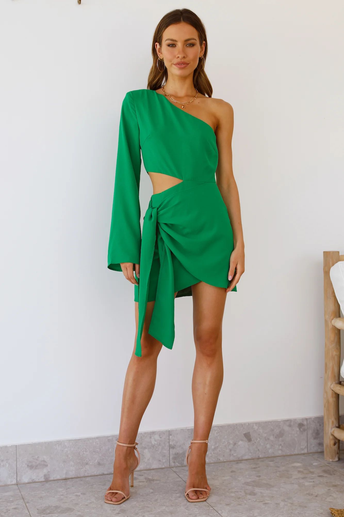 RUNAWAY Nami Mini Dress Emerald | Hello Molly