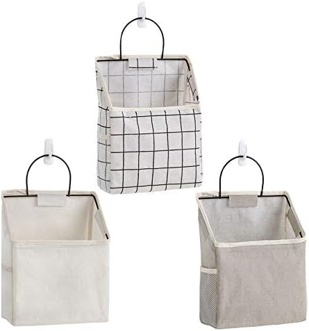 DRON TOOON Fabric Wall Hanging Storage Caddy Bag Over the Door Pouch Organizer for Bedroom Bathro... | Amazon (US)