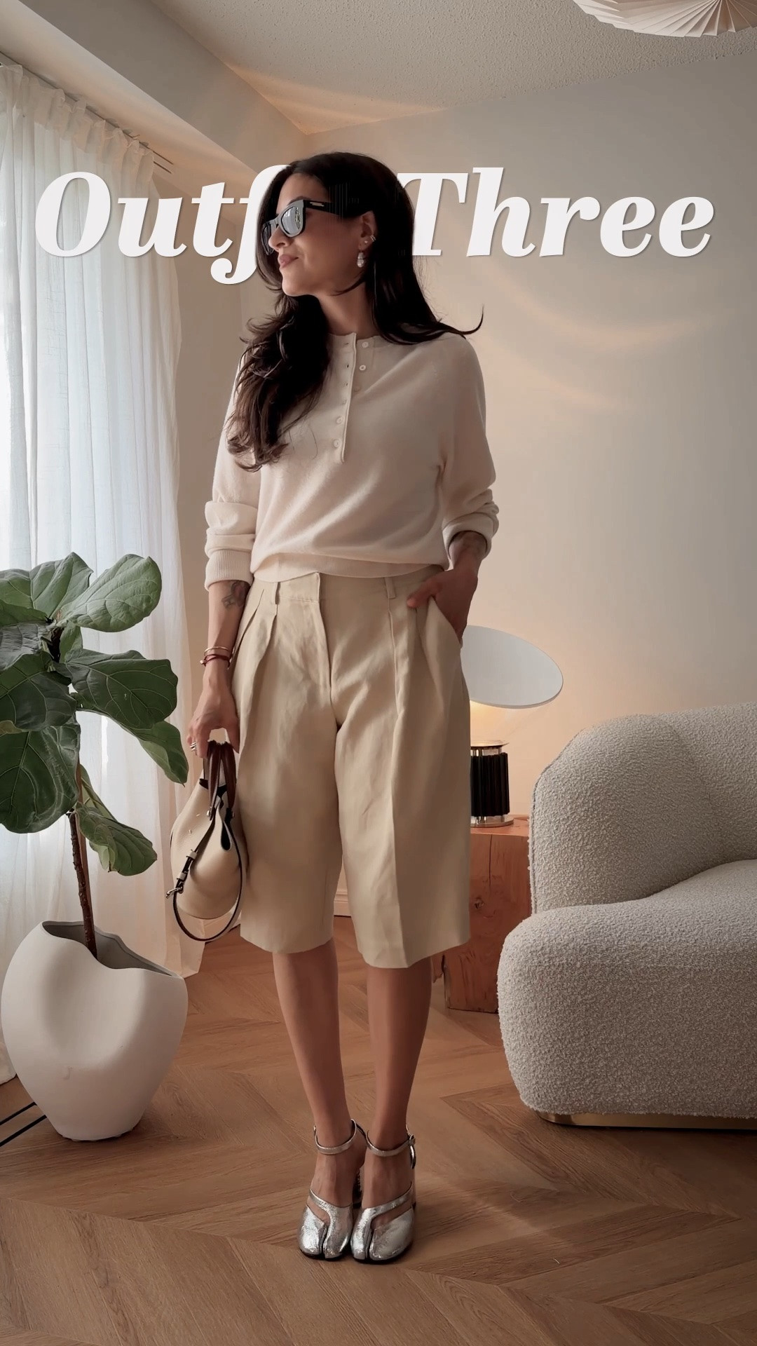 An ivory cashmere Henley sweater from Quince, size XS. Styled with silver heels for contrast. ✨

@Quince #quincepartner

#LTKstyletip #LTKmodest #LTKcanada