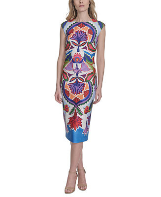 Vince Camuto Women's Boat-Neck Bodycon Sleeveless Dress - Macy's | Macy's