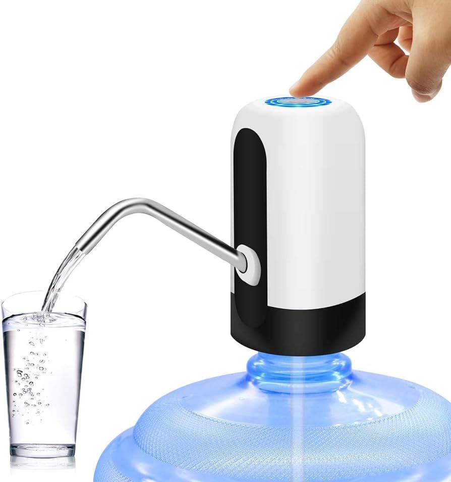 MJIYA Portable Water Bottle Pump, Universal Bottle Electric Water Dispenser with Switch and USB C... | Amazon (US)