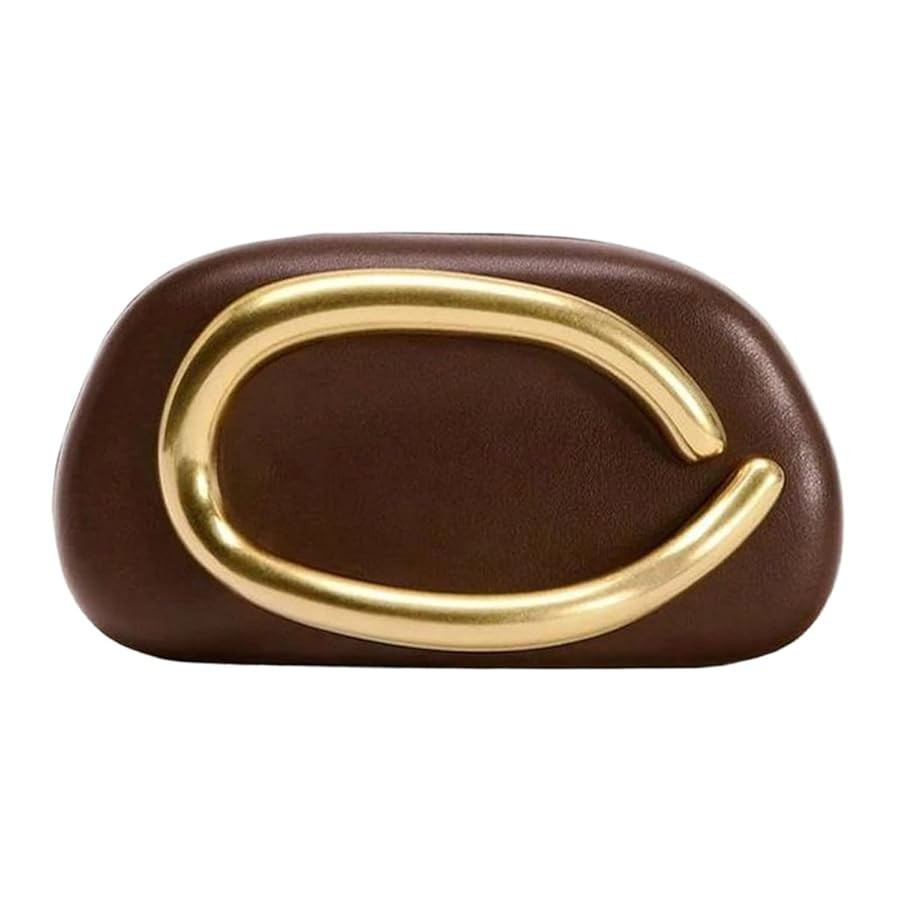 Women PU Leather Metal Handle Handbag Trendy Commuting Compact Stone Purse Hand-held Causal Shoul... | Amazon (US)