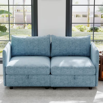 Love Seat Couches, 2 Seater Loveseat Mid Century Modern Sofa Couch With Storage for Small Spaces, Living Room, Dorm, Bedroom | Target