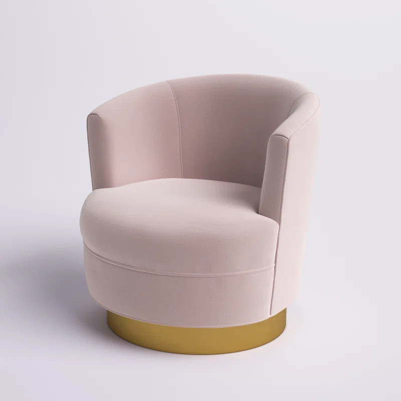 Eli 30'' Wide Velvet Swivel Wingback Chair | Wayfair Professional