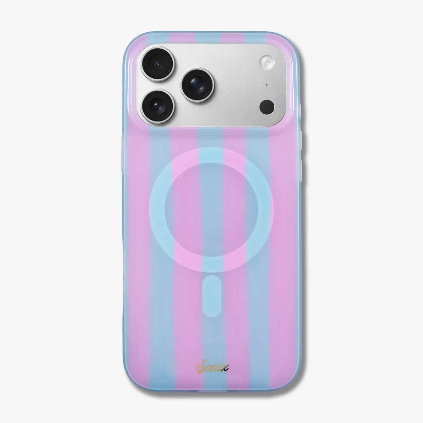 Jelly Stripe MagSafe\u00ae Compatible iPhone Case - Blue / Pink | Sonix