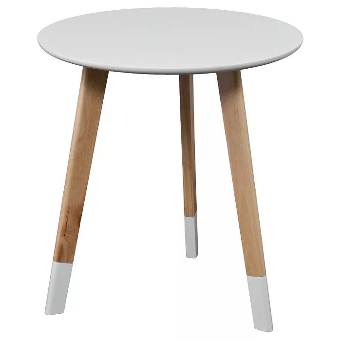 Neelan Round Accent Table - Glossy White - Aiden Lane | Target