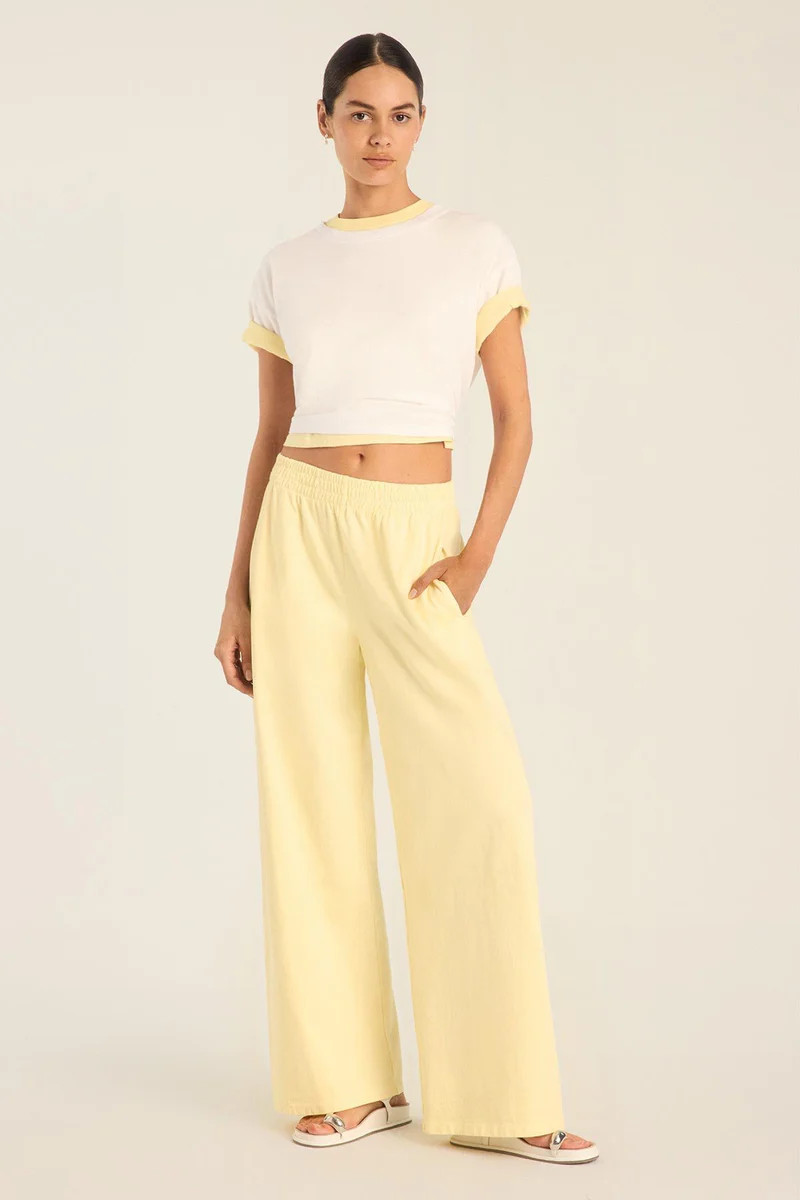 Coast Pant - Buttercream Cotton Jersey | Vitamin A