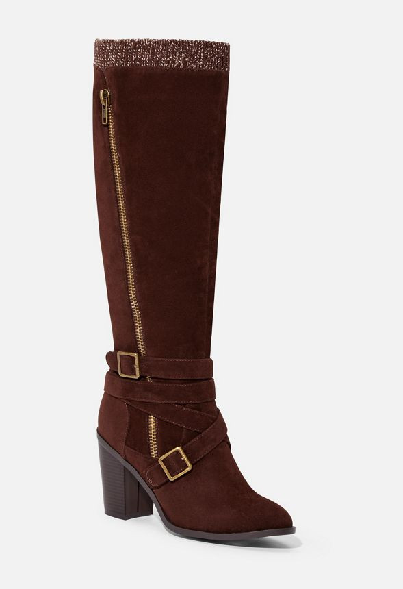 Siri Sweater Cuff Heeled Boot | JustFab