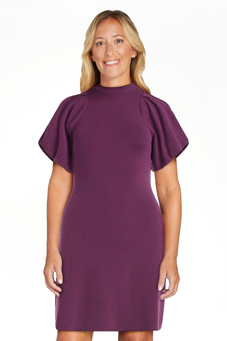 Scoop Women's and Women's Plus Sweater Dress with Puff Sleeves, Sizes XS-4X | Walmart (US)