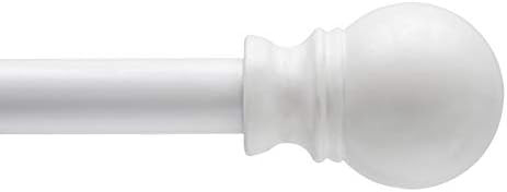 Kenney Davenport 1/2" Petite Café Decorative Window Curtain Rod, 28-48", White | Amazon (US)