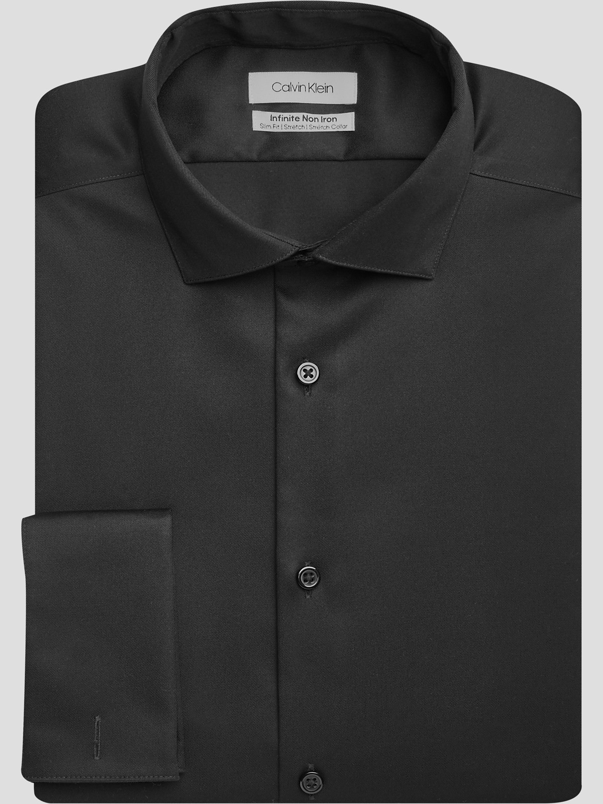Calvin Klein Infinite Non-Iron Slim Fit Stretch Collar French Cuff Dress Shirt | Clearance Dress ... | The Men's Wearhouse