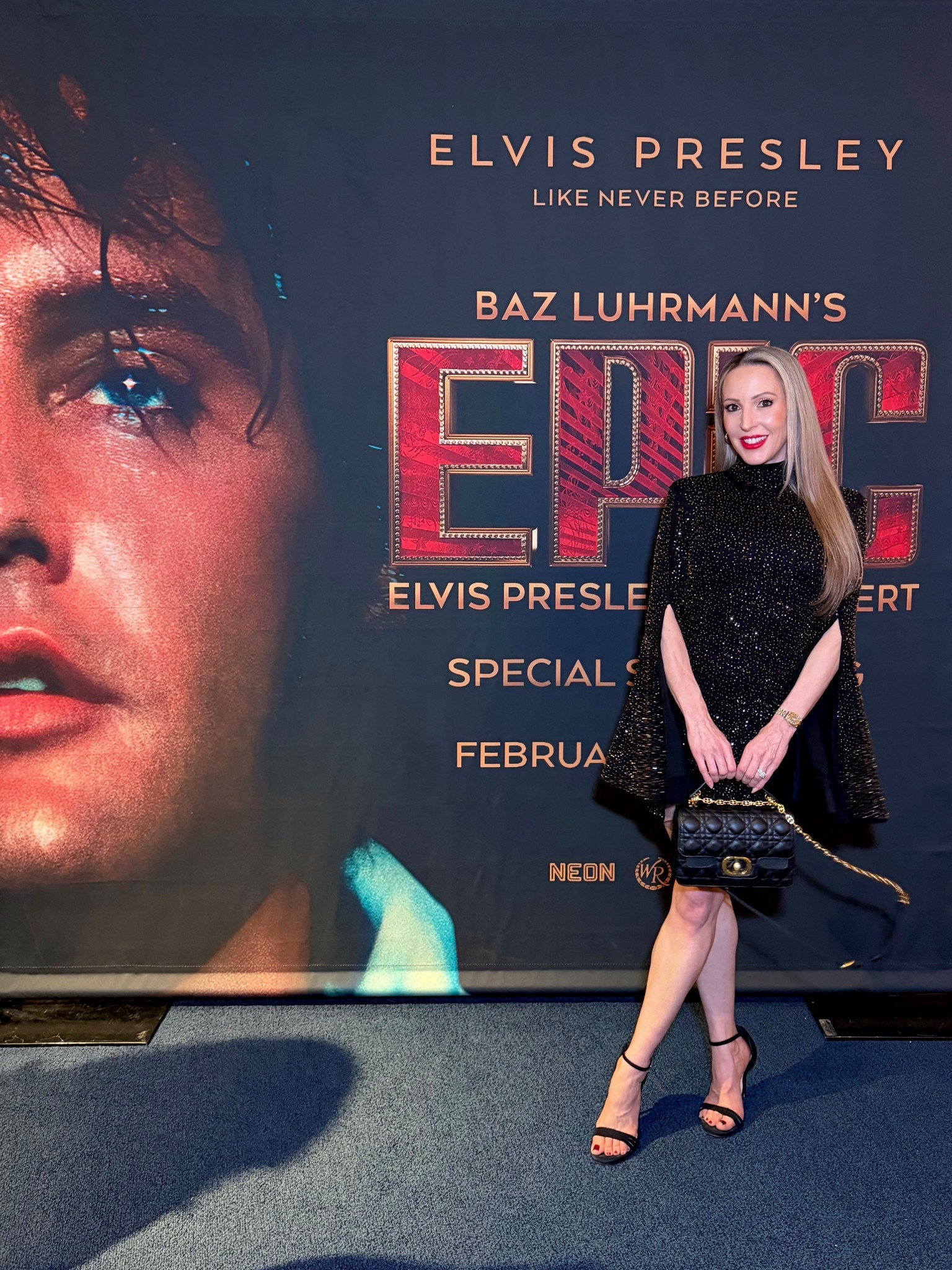 Revolve x Michael Costello long sleeve, high neck, black mini dress with gold sequins and beading is always a hit and fits so well! Styled with my black Dior Jolie bag and black suede heel sandals.  

#LTKPetite #LTKSeasonal #LTKootd