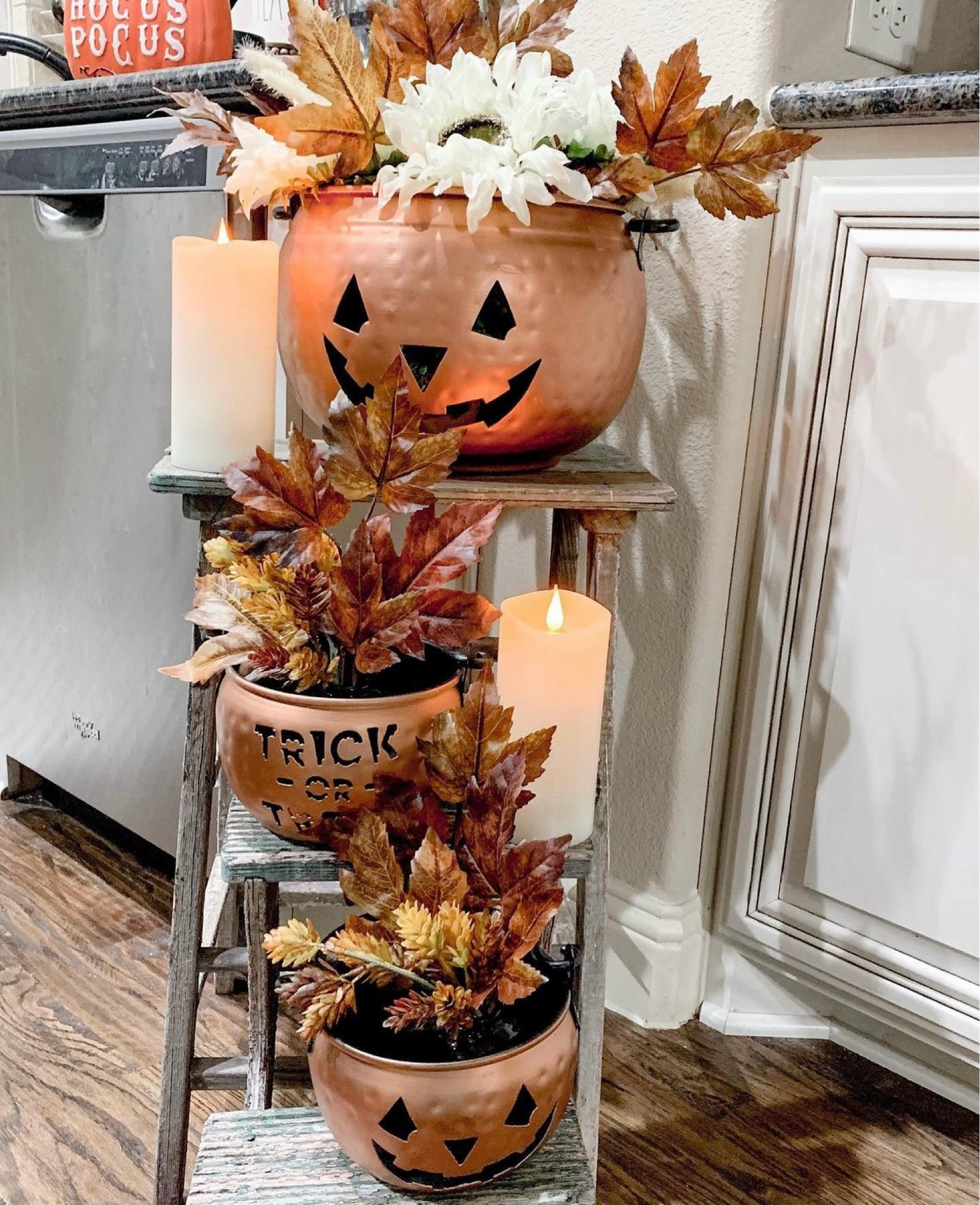 These copper pumpkin buckets are absolutely darling.  I found another set that has lids!!! So so cute!! #halloweendecor #falldecor #farmhousehalloween #spookyseason #holidaydecor 

#LTKHome #LTKSaleAlert #LTKSeasonal