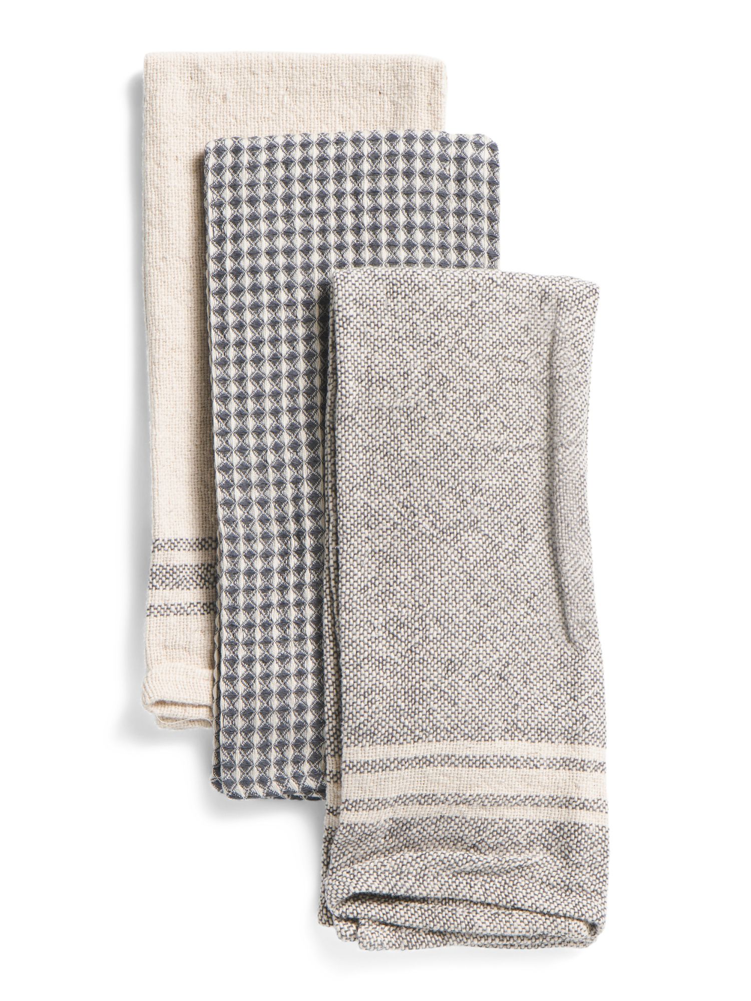 3pc Stone Washed Kitchen Towel Set | TJ Maxx