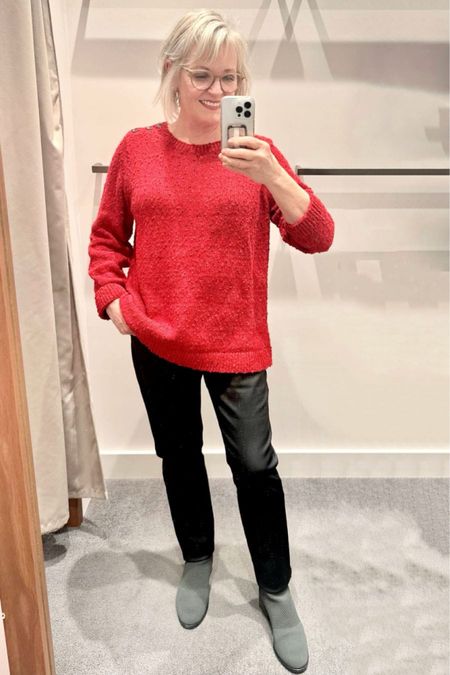 I love the weight of this J. Jill button shoulder pullover sweater, it’s perfect for milder climates. The slim fit coated jeans are made of a breathable rayon/cotton blend . They have some spandex as well which makes them very comfortable.

#JJill #JJillFashion #WinterFashion #WinterOutfit #Fashion #Fashionover50 #Fashionover60 #CoatedDenim 

#LTKsalealert #LTKSeasonal #LTKstyletip