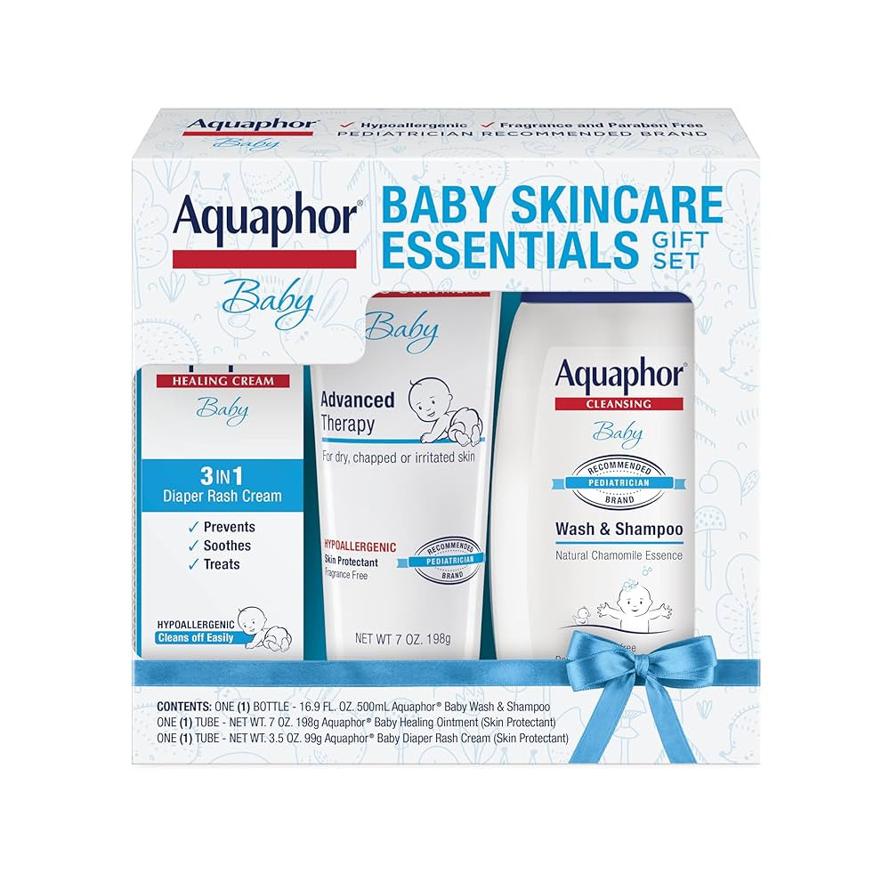 Aquaphor Baby Skin Care Essentials Gift Set with Baby Wash and Shampoo (16.9 Fl Oz) + Healing Oin... | Amazon (US)