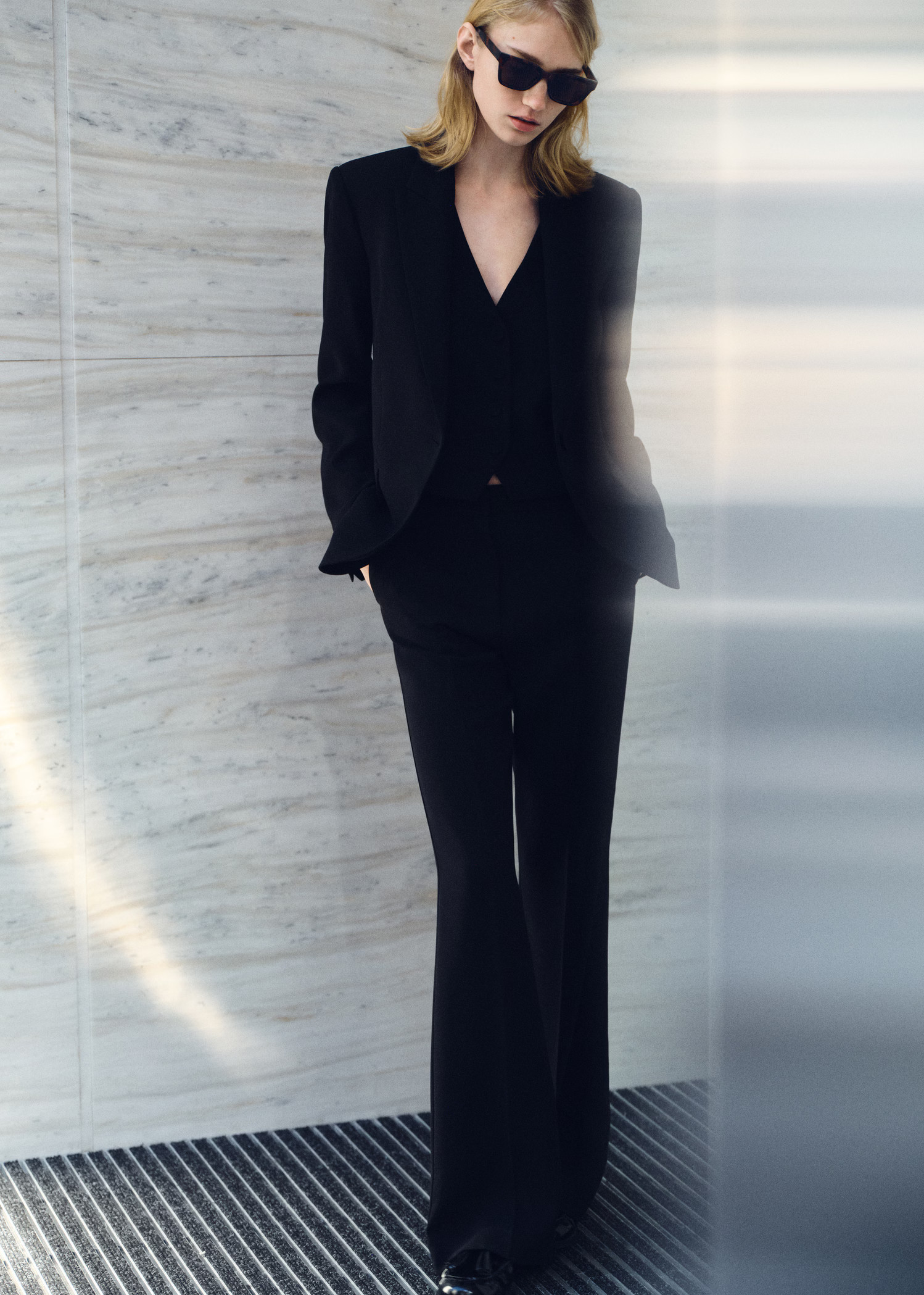 Wideleg suit trousers - Women | MANGO United Kingdom | MANGO (UK)
