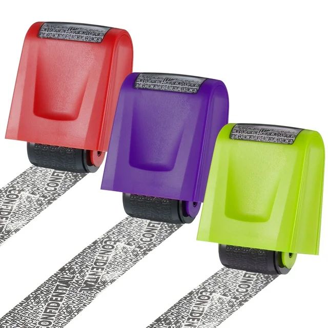 Qweryboo 3Pcs Identity Protection Roller Stamps, Anti Theft ID Roller Guard Stamp for Privacy Pro... | Walmart (US)