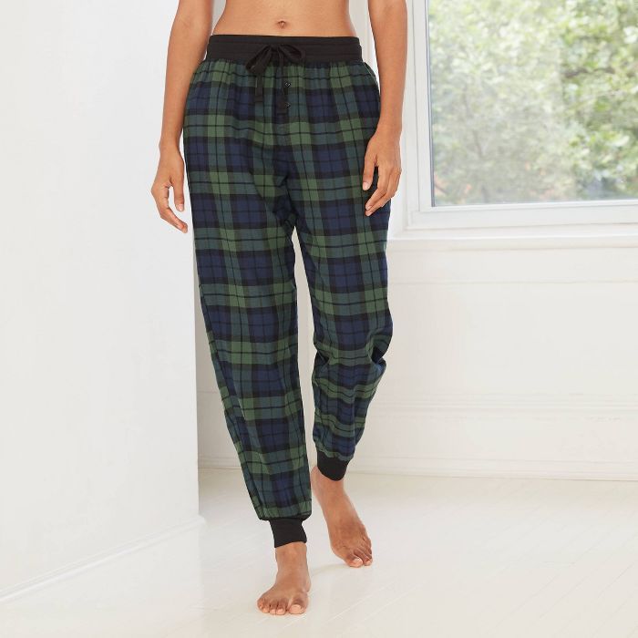 Women's Perfectly Cozy Plaid Flannel Jogger Pajama Pants - Stars Above™ | Target