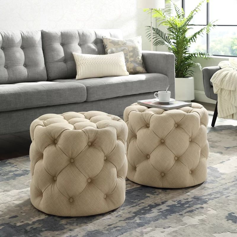 Mucha Tufted Cube Ottoman | Wayfair North America