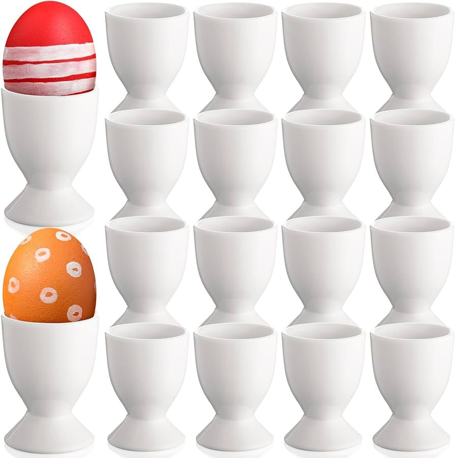Vesici Ceramic Egg Cups Easter Gift Set of 18 Porcelain Single Egg Stand Holder for Hard and Soft... | Amazon (US)