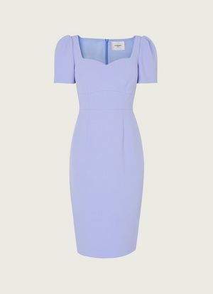 Dee Pale Blue Crepe Shift Dress | L.K. Bennett (UK)