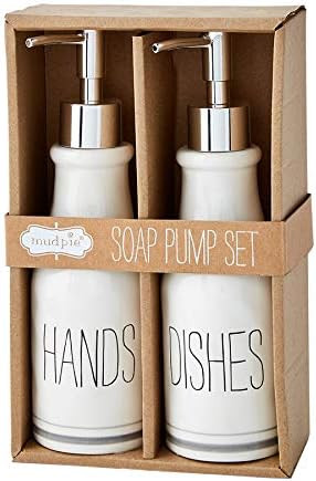 Mud Pie Farmhouse Boxed Hands and Dishes Soap Pump Set | Amazon (US)